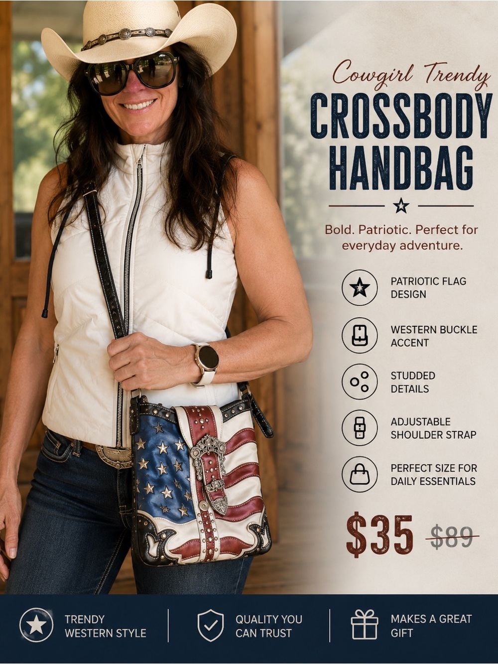 Cowgirl Trendy Crossbody handbag